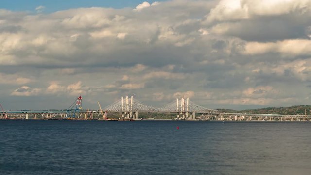 Tappan Zee Bridge Gov. Mario M. Cuomo Bridge Hudson River Timelapse New Tappan Zee Bridge under construction.