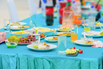Dinner party celebration merry christmas and happy new year Concept
