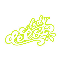 Fototapeta premium Banner Design with lettering Body Detox. Vector illustration.