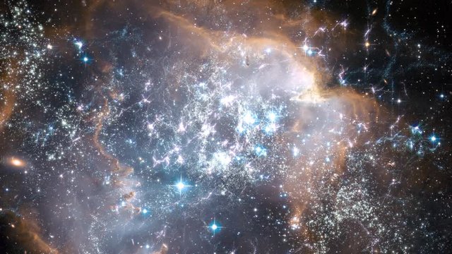 Space 2099: Flying through star fields and galaxies in deep space (Loop).