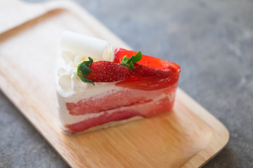 Delicious homemade strawberry cheesecake