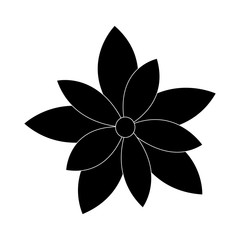 Obraz premium Cute silhouette flower