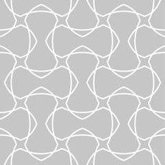 Gray and white geometric ornament. Seamless pattern