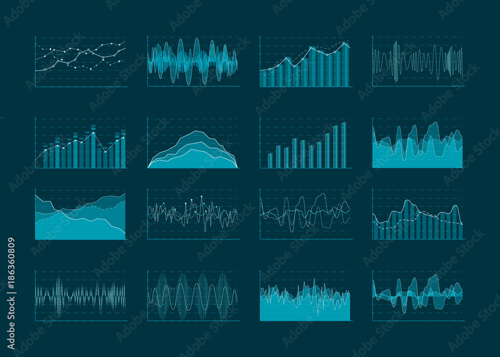 Poster abstract business analytics and statistics diagrams. data statistic financial graph concept, chart a