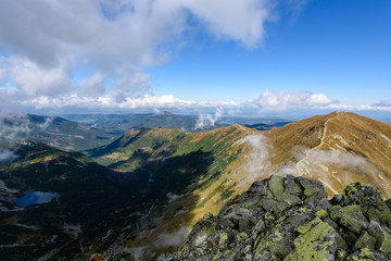 slovakian carpathian mountains in autumn.