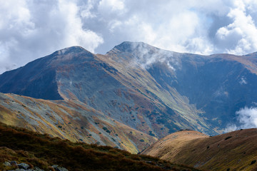 slovakian carpathian mountains in autumn.