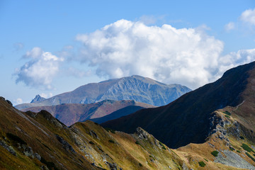 slovakian carpathian mountains in autumn.