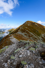 slovakian carpathian mountains in autumn.