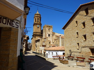 Obraz premium La Iglesuela del Cid, pueblo de la provincia de Teruel (Aragon,España)