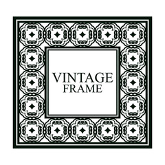 Vintage ornamental frame. Luxury elegant ornament. Flourished border. Element for brochures. Template for design. Vector illustration