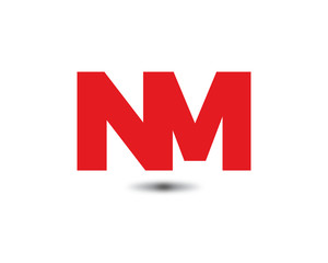 Obraz premium nm letter logo