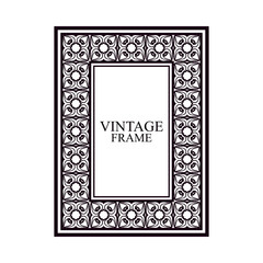 Retro ornamental frame. Flourished ornate border. Luxury elegant ornament. Vintage element. Template for design. Vector illustration