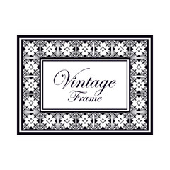 Retro ornamental frame. Flourished ornate border. Luxury elegant ornament. Vintage element. Template for design. Vector illustration