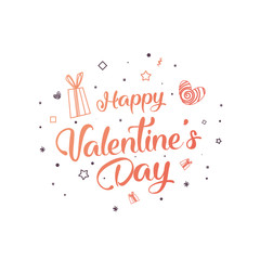 Creative flyer. Vector Illustration of a Valentines Day Card  