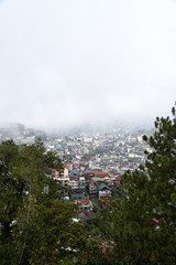 BAGUIO CITY, PHILIPPINES, DECEMBER 13, 2017, The Dominican Hill Retreat House OR Diplomat Hotel, an abandoned structure and a reportedly haunted place at top Dominican Hill