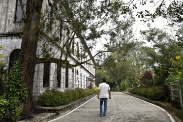 BAGUIO CITY, PHILIPPINES, DECEMBER 13, 2017, The Dominican Hill Retreat House OR Diplomat Hotel, an abandoned structure and a reportedly haunted place at top Dominican Hill