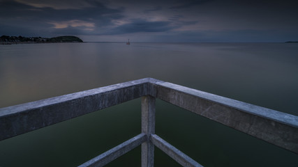 Railing on the coast