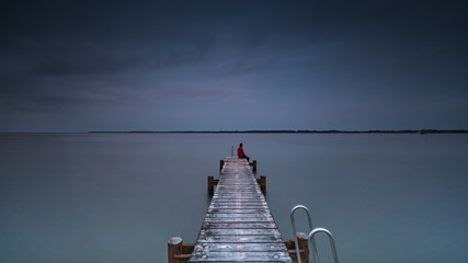 man on the pier