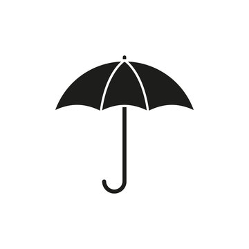 Umbrella is black icon