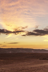Vertical photo landscape of beautiful yellow sunrise