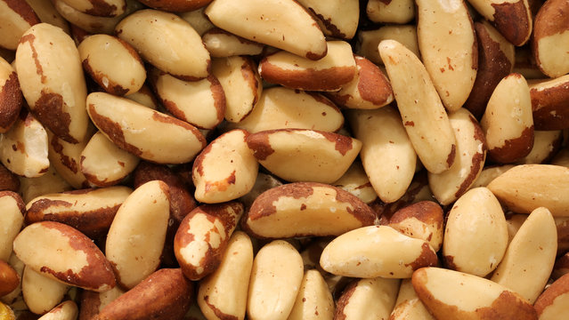 Background Of Peeled Brazilian Nuts