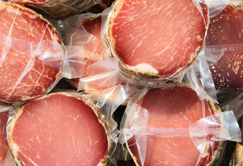 pig capocollo is a typical Italian salami for sale © ChiccoDodiFC