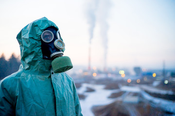 People in gas masks