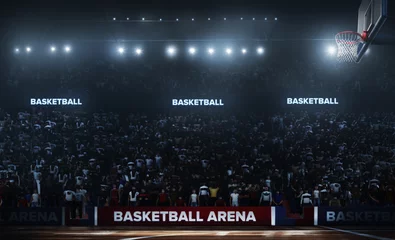 Tuinposter Professional basketball arena in 3D. © masisyan