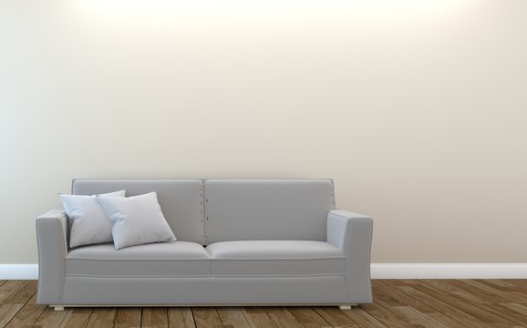 Modern Living room interior in elegant style. 3D rendering