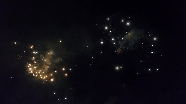Fireworks display in night sky