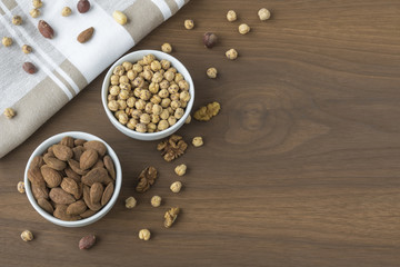  almond in white bowl