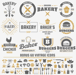 Restaurant Retro Vector Logo for banner
