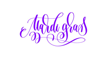 hand lettering inscription text to mardi gras carnival holiday © Kara-Kotsya
