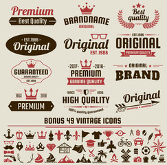 Vintage Retro Vector Logo for banner