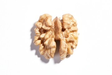 walnut in white background