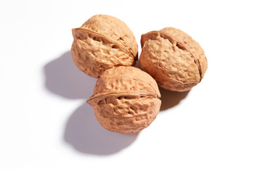 walnut in white background