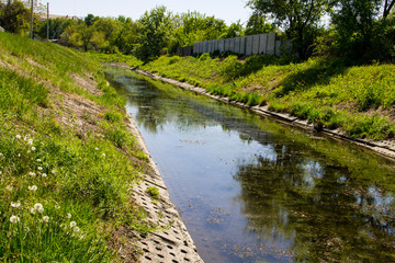 Water pollution in a urban river
