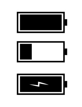 battery icon on white background. flat style. battery sign. battery logo vector.