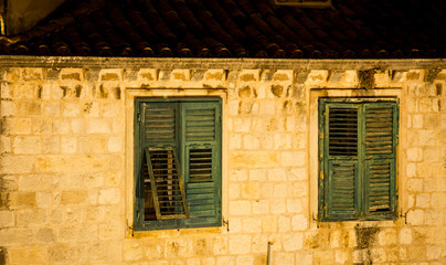 old wooden shutters Dubrovnik