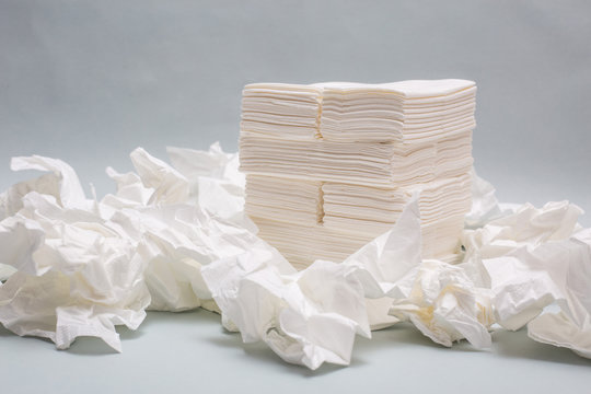 tissue paper white isolated