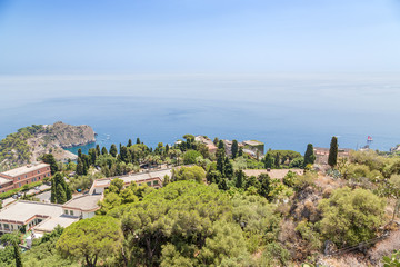 Taormina, Sicily. City on the shore of the Ionian Sea