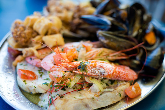 Maltese seafood and fish platter