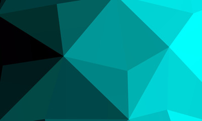 Light Blue, Green vector polygonal illustration, which consist of triangles. Triangular design for your business. Creative geometric background in Origami style with gradient