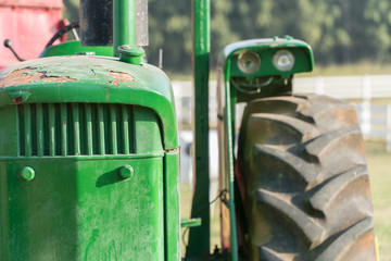 old vintage green Tractor