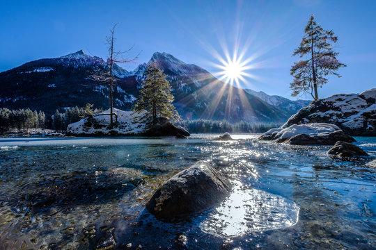 Lake Hintersee in Winter
