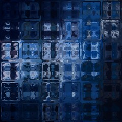 glass window mosaic background - glassblock - night dark blue color