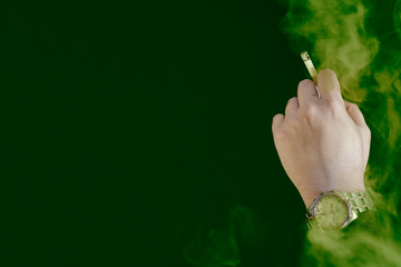 Hand with a cigarette.