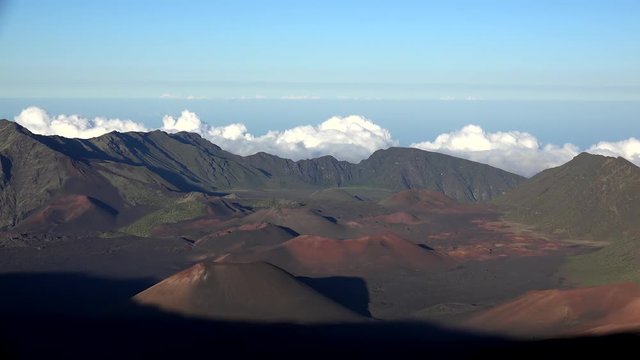 Scenic view  from the Visitor center of Haleakala NP at 9,740 feet. Maui, Hawaii, USA. FOOT USA MAIN