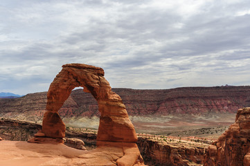 Delicate Arch on a Cloudy day