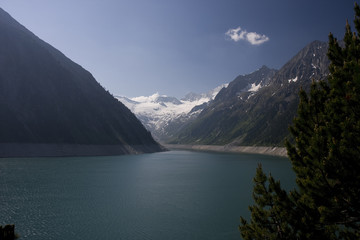 Obraz premium Schlegeisspeicher im Zillertal - Österreich